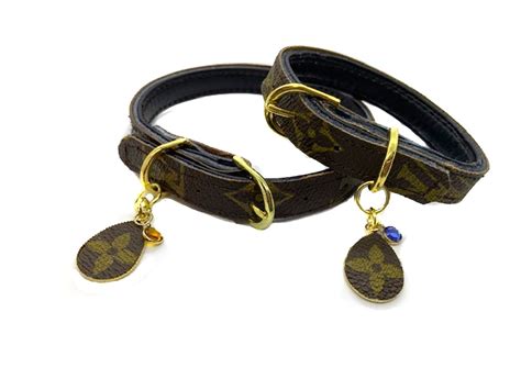 louis vuitton dog collar etsy